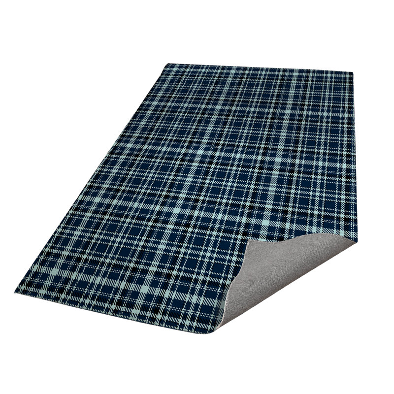 Rocky Tartan Kids Play Mat, Rectangle 48" x 72", Navy