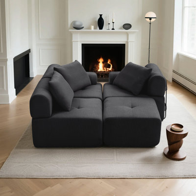 Canapé-lit modulaire convertible en L