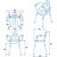 White Modular Adjustable Shower Stool