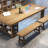 Brown Rectangular Solid Wood Executive Desk-1635157054