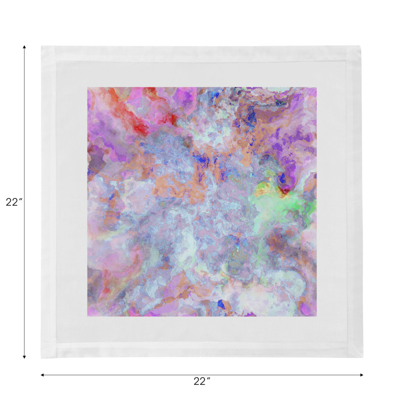 Impressionism Opulence Hemstitch 22" Linen/Cotton Napkin, Passiflora