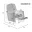 Chaise berçante en tissu avec repose-pieds Teddy-702460789