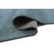 Guiness Solid Color Hand Loomed Wool Area Rug in Blue