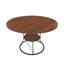 Table de salle à manger extensible de 43 à 59 pouces avec tablette de rangement, base en métal et placage de noyer pour 4 à 6 personnes (table seulement, chaises non incluses)