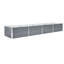 Raised Garden Flower Bed, 32 X 126 Galvanized Steel Grey, Rectangular