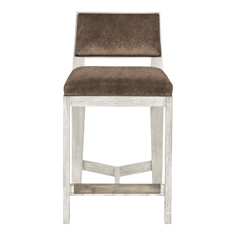 Thom Filicia Solid Wood 32.5" Bar Stool, Casa Blanca, Nadia Earth