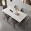 Small household rectangular solid wood table set
