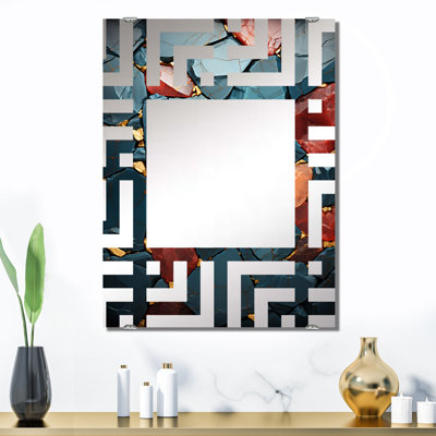 Mosaïque de pierre - Miroir mural décoratif en marbre abstrait MIR137200
