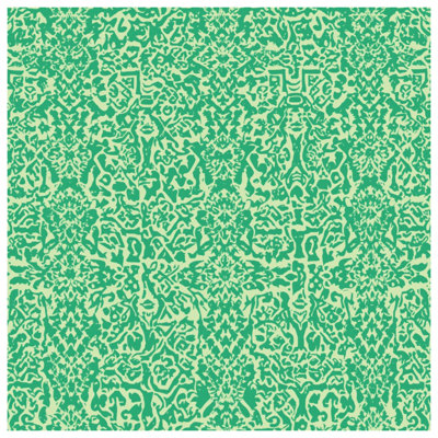 Green Intricate Pattern Double Sided Throw Pillows