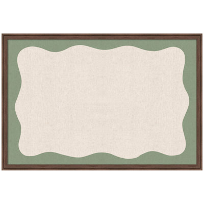 Framed Fabric Pinboard  Printed Linen Bulletin Board