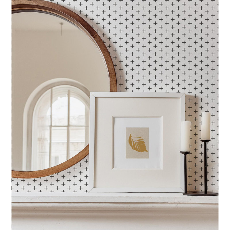 Rouleau de papier peint adhésif de 10 pi x 24 po «Lady Paranjape», Noir de jais, Faux Grasscloth, Non collé