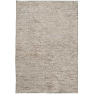 Tapis gris uni en viscose / coton McArthur Stone Wash