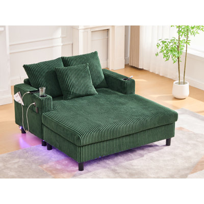 Chaise longue rembourrée 50 po