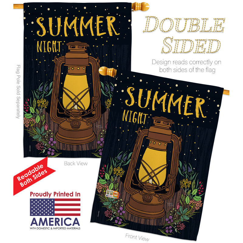 Drapeau de maison Summer Night Lantern