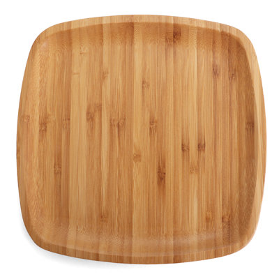 Assiette plate réutilisable en bambou