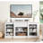 Media Console Table With Large Storage Cabinet, Modern TV Media Entertaionment Stand, , 65.75"W*17"D*32.48"H-592416756