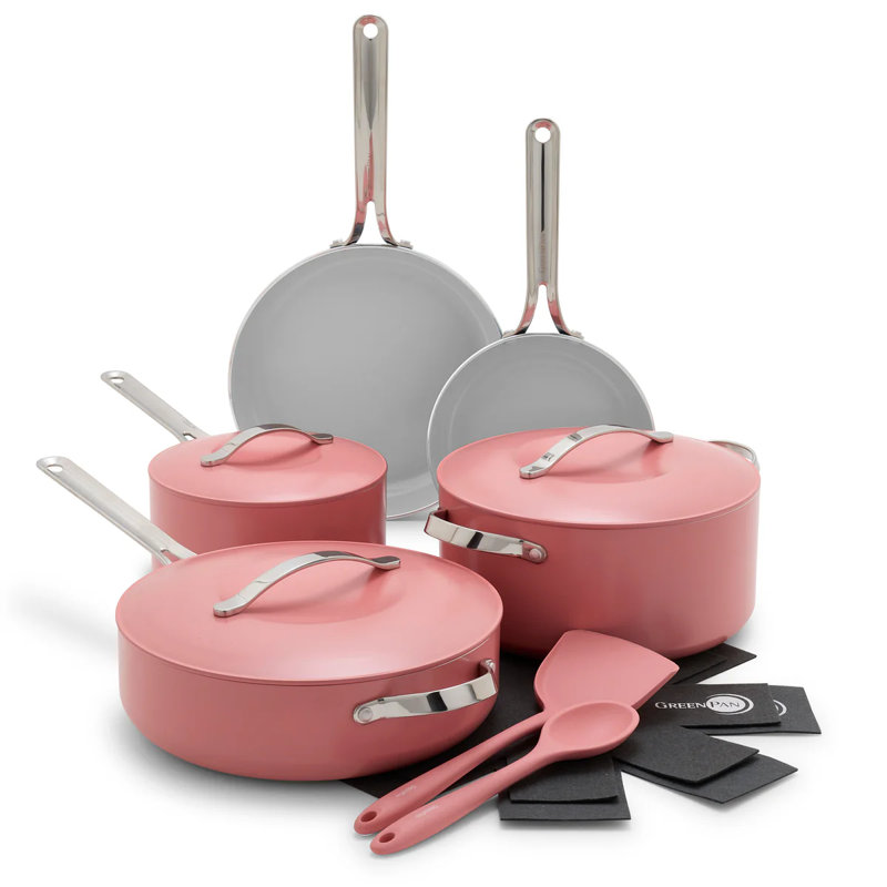 GreenPan Nova 10 Piece Cookware Set, Coral