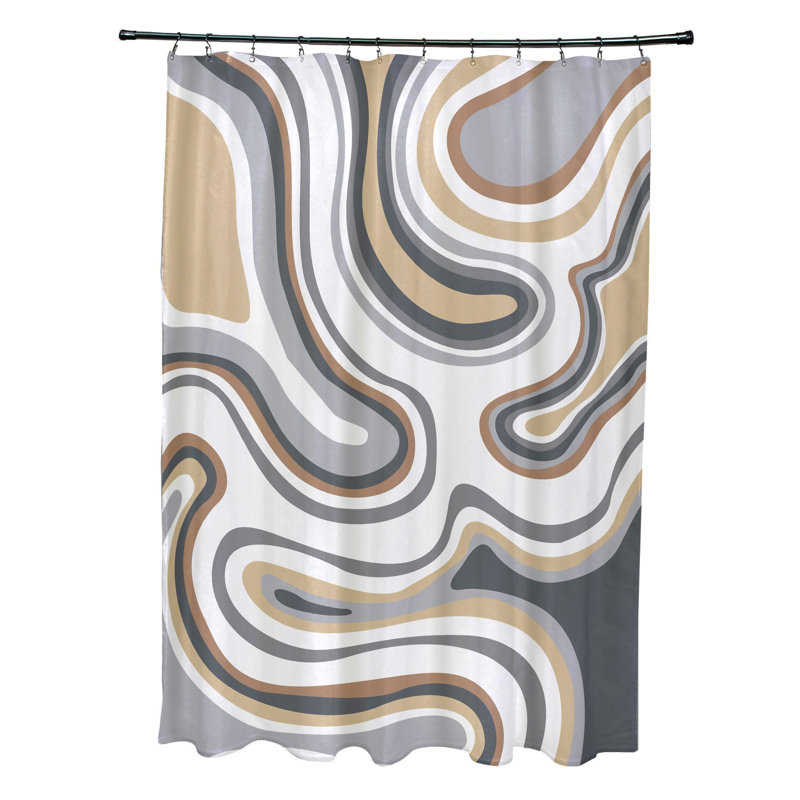 Rideau de douche simple Whitbeck, Taupe/beige