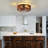 20" Flush Mount Caged Wooden Ceiling Fan With Lights And Remote Control-126480760