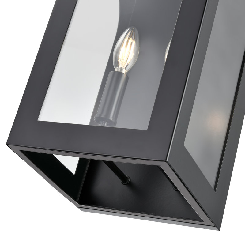 Applique murale d'extérieur 2 lumières Aadhvika, H 22,68 po x l 9,29 po x P 8,5 po