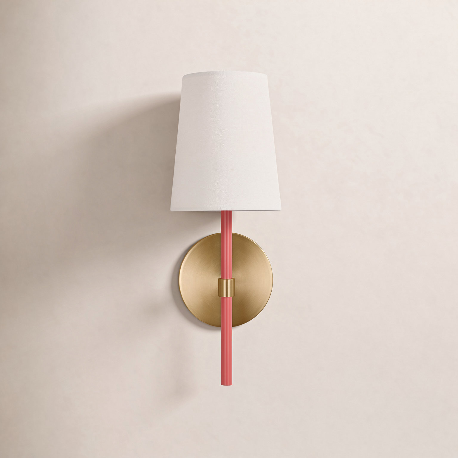 Single Light Dimmable Armed Sconce, Burnished Brass CRL