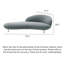 Chaise longue concubine moderne en tissu incurvé-568490170