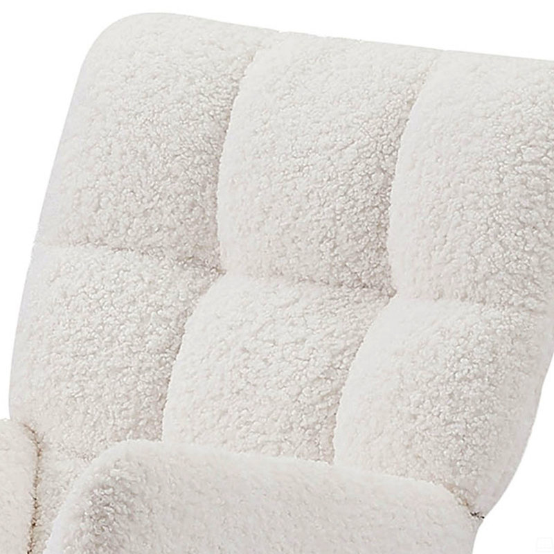 Chaise berçante rembourrée avec dossier haut