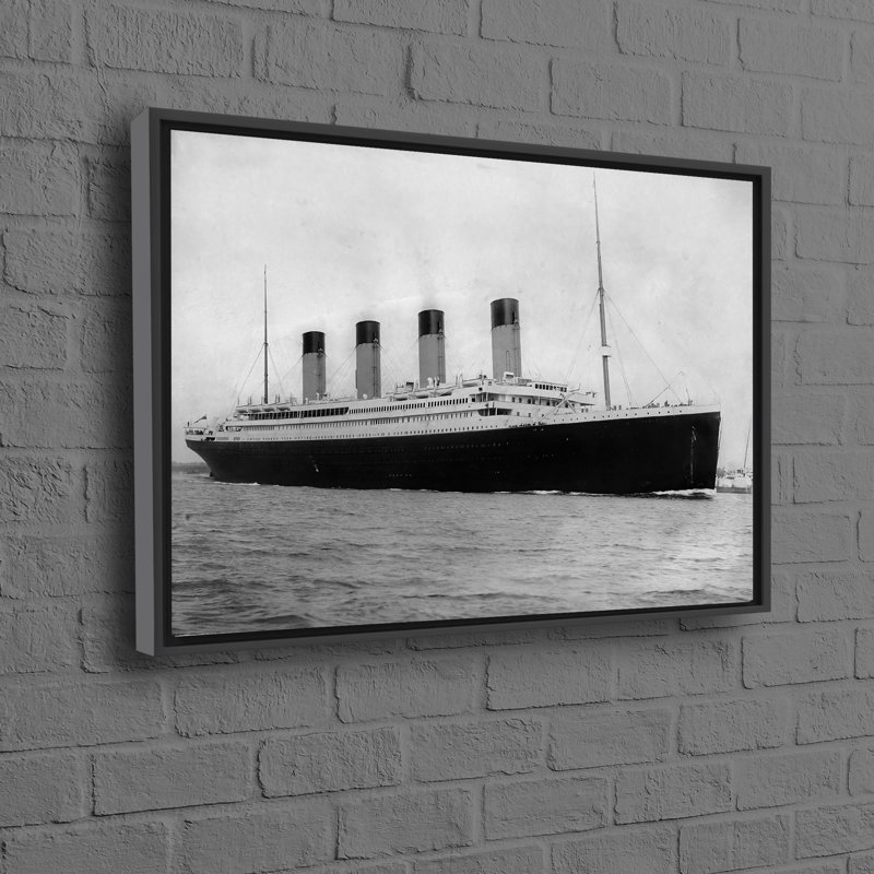 Print on Canvas, 25 cm H x 35 cm W, Black Floater Framed