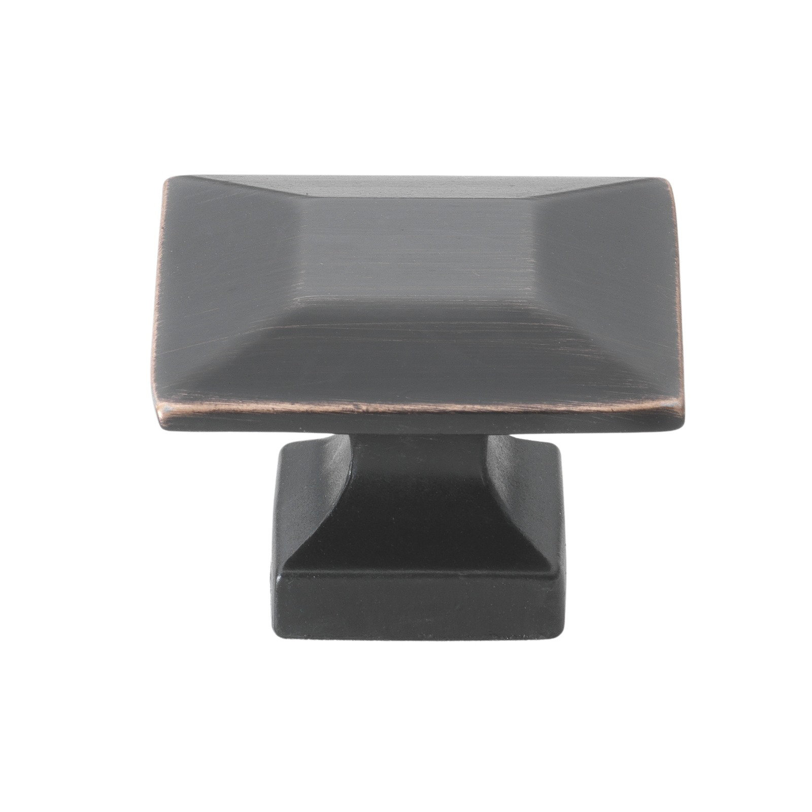 1 3/8" Length Square Knob, Oil Rubbed Bronze