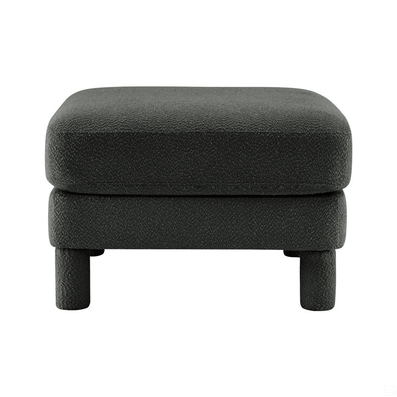 Repose-pieds en polyester, Gris