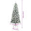Artificial Hinged Christmas Tree Green and white-395112474