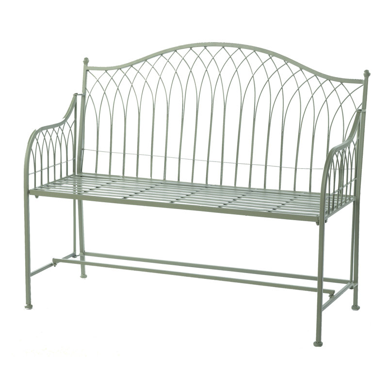 Augie Steel Bench, Green