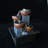 Four level desktop fountain with LED light-1116312087