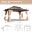 10 ft. x 14 ft. Hardtop Gazebo with Aluminum Frame,Double Roof Gazebo with Nettings and Curtains