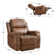 Ilkeston 37" Wide Cognac Leather Manual Recliner Chair with Built-in Cup Holder