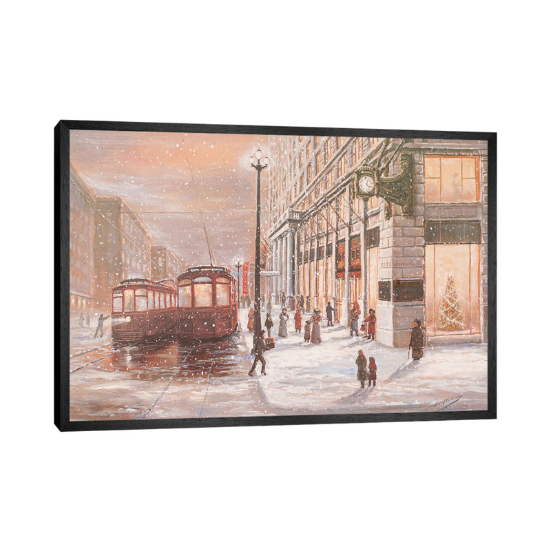 Marshall Fields, A Bygone Era by Jim Williams - Wrapped Canvas Painting, 101.6 cm H x 66.04 cm W, Black Framed