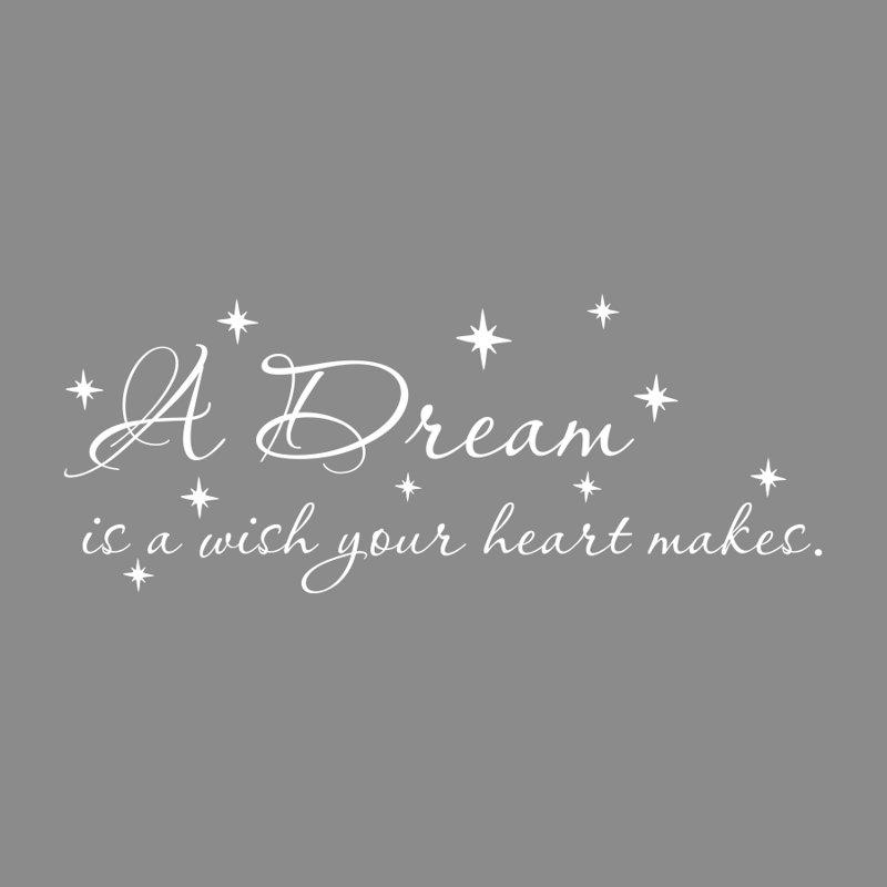 Décalcomanie murale cendrillon de chambre d’enfant quote décoration, Blanc