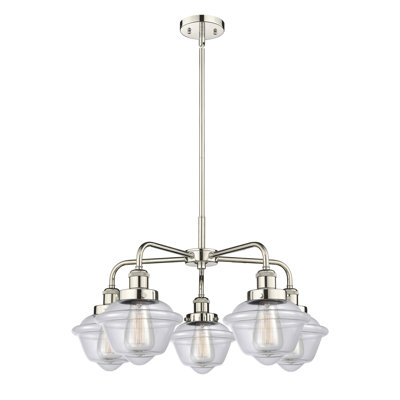 Grourke 5 - Light Glass Dimmable Chandelier