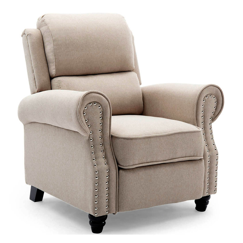 Chesterbrook 88cm Wide Glider Standard Recliner, Beige