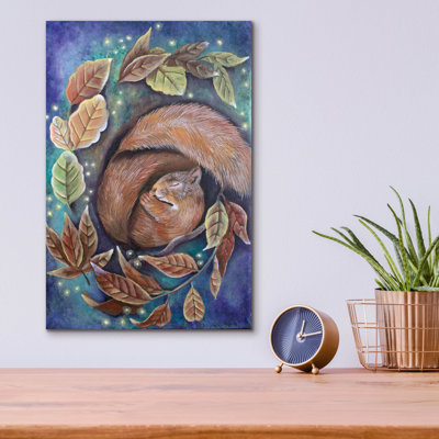  «Dreaming Squirrel» par Verena, art mural en verre acrylique, 12 po x 16 po