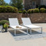 Chaise longue d'extérieur en aluminium Armando