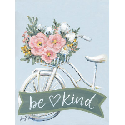 «Be Kind Bicycle» sur toile par Sara Baker