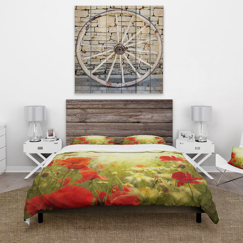 Ensemble de housse de couette country, Housse simple + 1 taie décorative