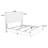Rustic Accented Dark Gray Oak Queen Bed, Fabric Wrapped, Assembly Required Needed