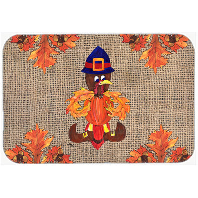 Yeghivart Thanksgiving Turkey Pilgram Glass Cutting Board
