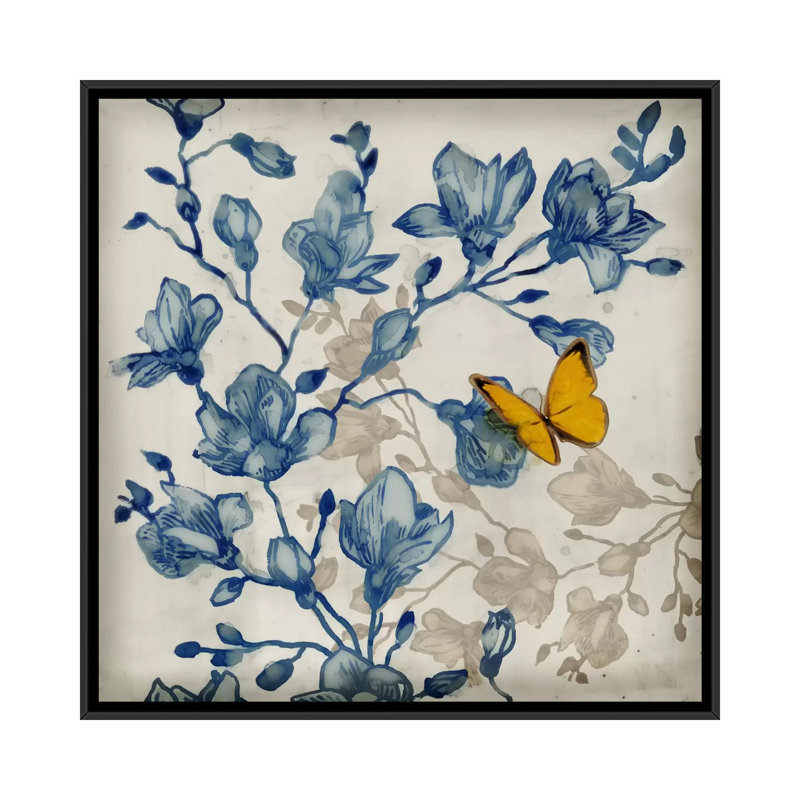 «Sunny Breeze», reproduction sur toile, H 18 po x l 18 po x P 1,5 po, Toile avec cadre noir, Pas de tapis