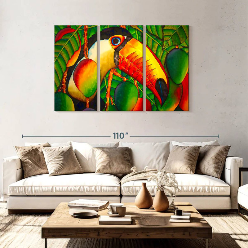 Paradise Toucan, 48" H x 74" W