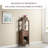 62.99" Simple brown solid wood wine cabinet