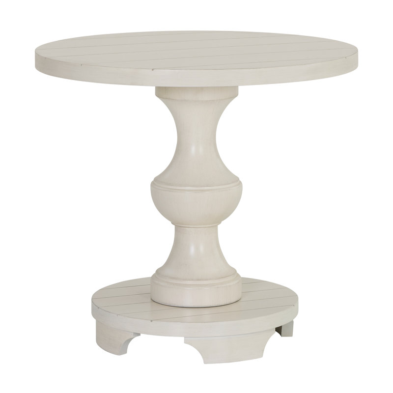 Caesar Traditional Round Pedestal End Table