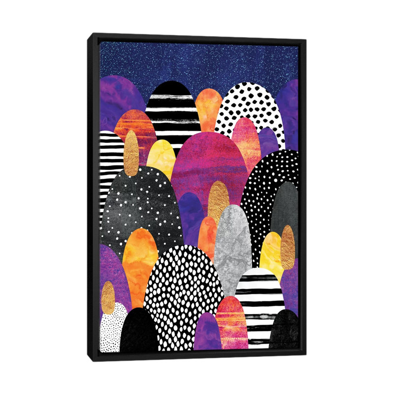 " Good Night " by Elisabeth Fredriksson, 26" H x 18" W x 1.5" D, Black Framed Canvas, No Mat